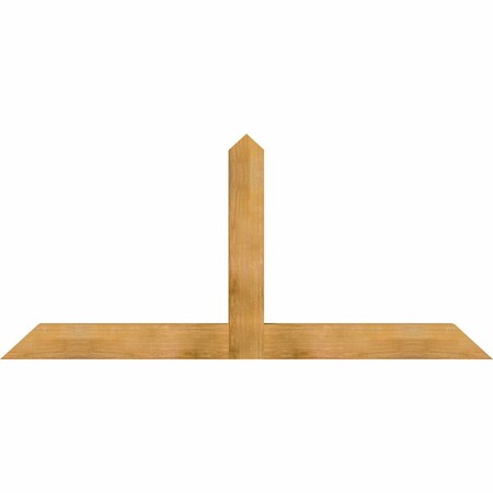 Ekena Millwork Portland Rough Sawn Timber Gable Bracket, Western Red Cedar, 84"W x 38"H x 4"D x 6"F, 11/12 Pitch GBW084X38X0406POR00RWR